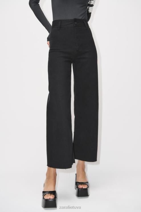 moterys Zara zw marine tiesūs aukšti džinsai juodas apranga 4N488515