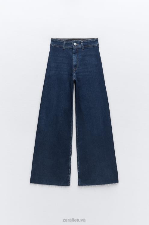 moterys Zara zw marine tiesūs aukšti džinsai mėlyna apranga 4N488518
