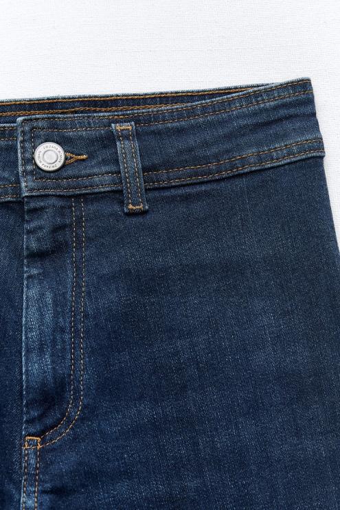 moterys Zara zw marine tiesūs aukšti džinsai mėlyna apranga 4N488518