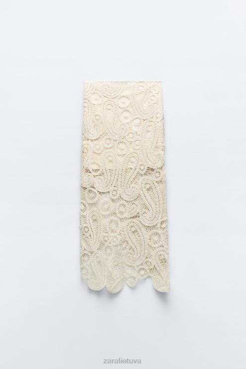 moterys Zara asimetriškas nertas sijonas šiaudų apranga 4N488669