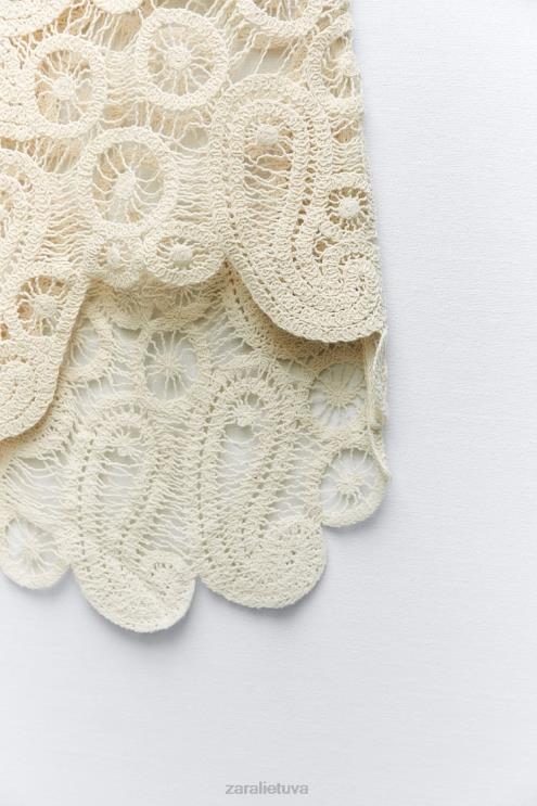 moterys Zara asimetriškas nertas sijonas šiaudų apranga 4N488669