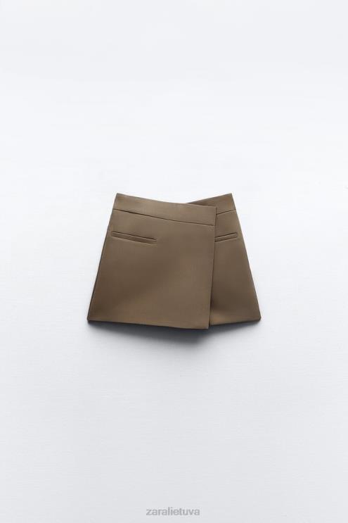 moterys Zara asimetrinis skraidymas ruda/tape apranga 4N488529