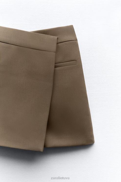 moterys Zara asimetrinis skraidymas ruda/tape apranga 4N488529