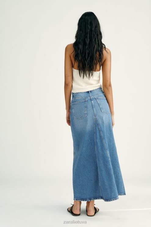 moterys Zara džinsinis sijonas trf mėlyna apranga 4N488656