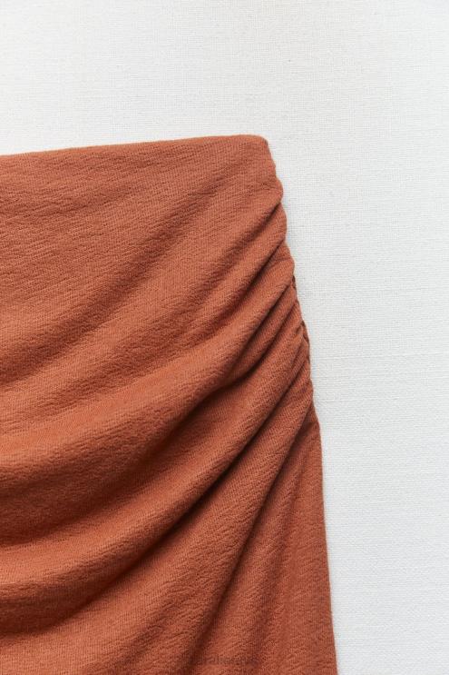 moterys Zara kaimiškas ilgas sijonas terakotos apranga 4N488723