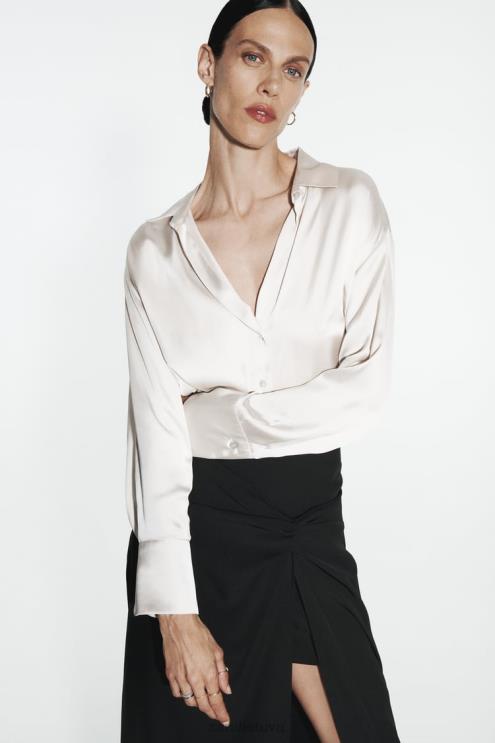 moterys Zara megztas midi sijonas juodas apranga 4N488649