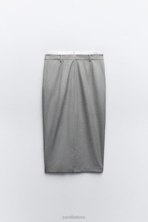 moterys Zara mišrus bokserio sijonas pilka apranga 4N488630