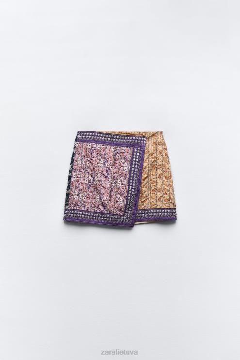 moterys Zara siuvinėti veidrodžiai mini sijonas įvairiaspalvis apranga 4N488642