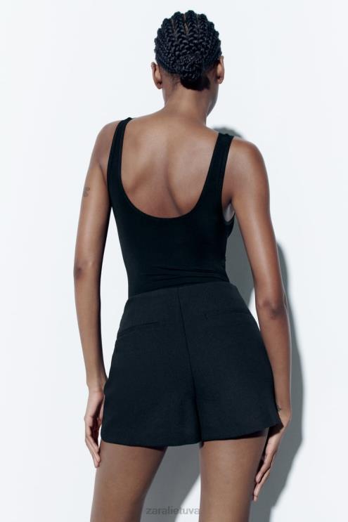 moterys Zara skort juodas apranga 4N488544