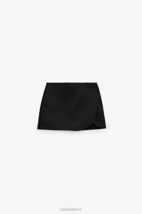 moterys Zara skort juodas apranga 4N488544