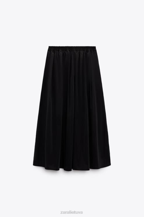 moterys Zara talpus midi sijonas juodas apranga 4N488675