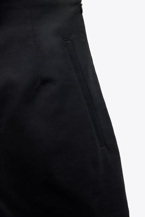 moterys Zara šortai aukštu liemeniu juodas apranga 4N488626