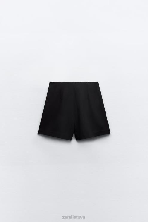 moterys Zara perskeltas sijonas su sagomis juodas apranga 4N488582