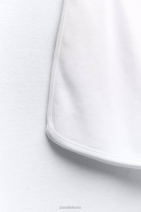 moterys Zara sunkūs medvilniniai šortai baltas apranga 4N488562