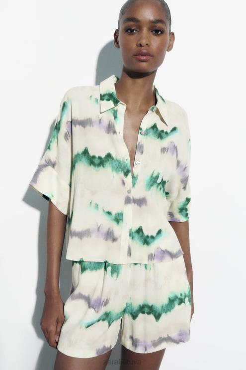 moterys Zara surišami elastingi juosmens šortai įvairiaspalvis apranga 4N488568