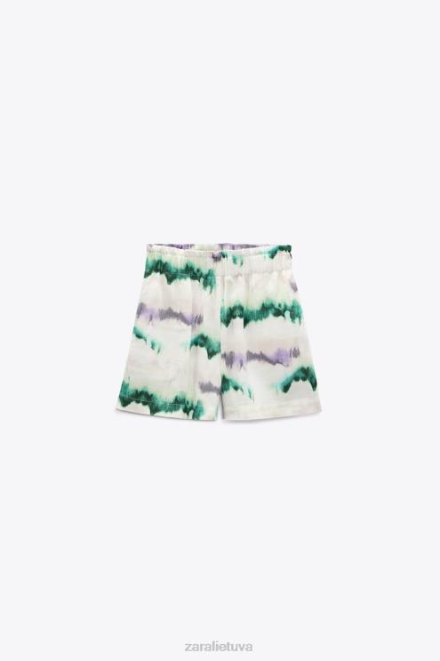moterys Zara surišami elastingi juosmens šortai įvairiaspalvis apranga 4N488568