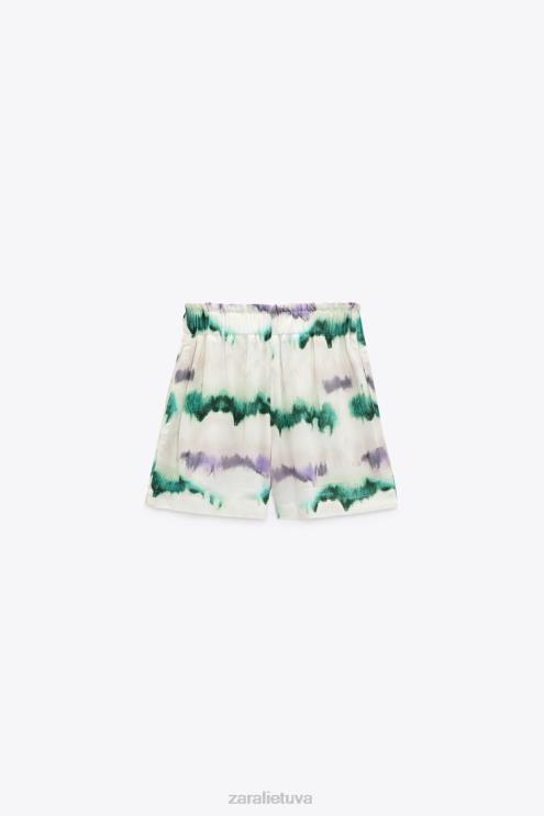 moterys Zara surišami elastingi juosmens šortai įvairiaspalvis apranga 4N488568