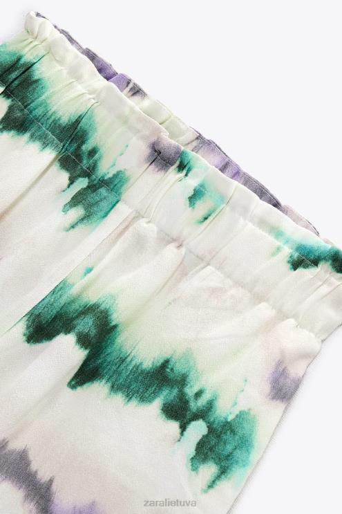 moterys Zara surišami elastingi juosmens šortai įvairiaspalvis apranga 4N488568