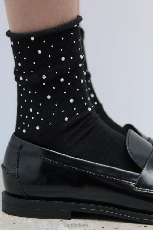 moterys Zara Kalnų krištolas trumpos kojinės sidabras priedai 4N488761