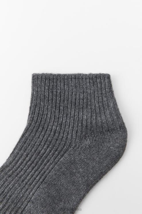 moterys Zara kojinės su briaunomis antracito pilka priedai 4N488759