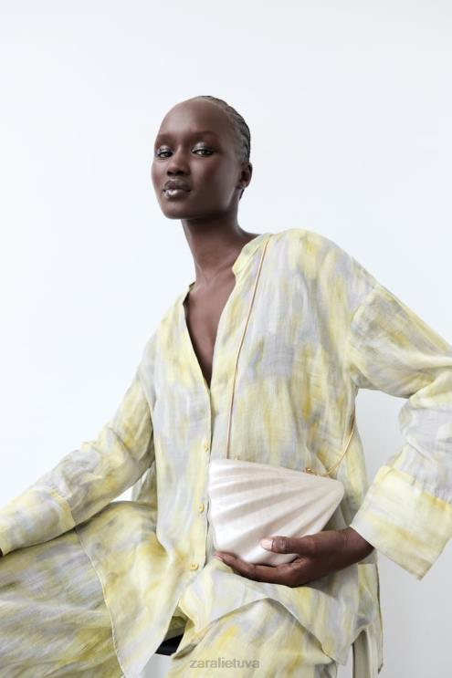 moterys Zara dirbtinių perlų dėžutės krepšys baltas priedai 4N488755