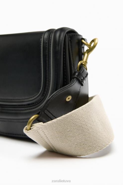 moterys Zara skersinis krepšys juodas priedai 4N488751