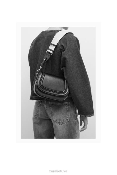 moterys Zara skersinis krepšys juodas priedai 4N488751