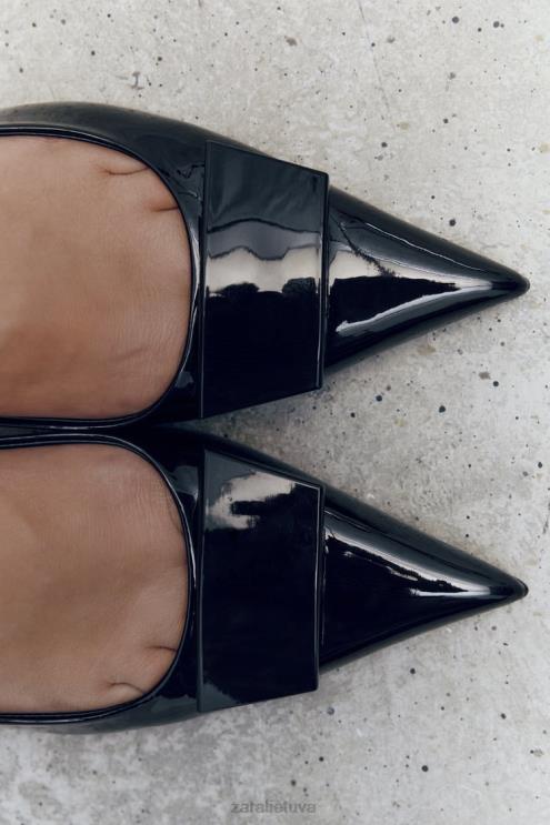 moterys Zara batai su kulnais juodas avalynė 4N488735