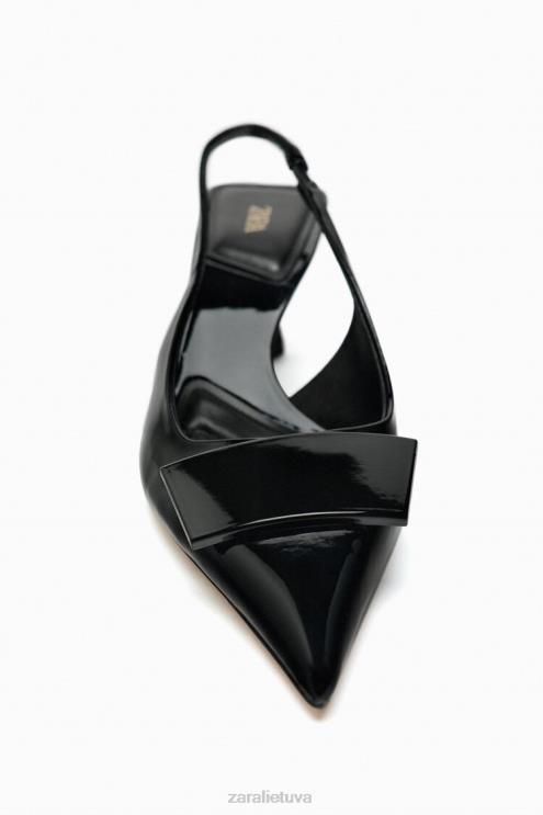 moterys Zara batai su kulnais juodas avalynė 4N488735