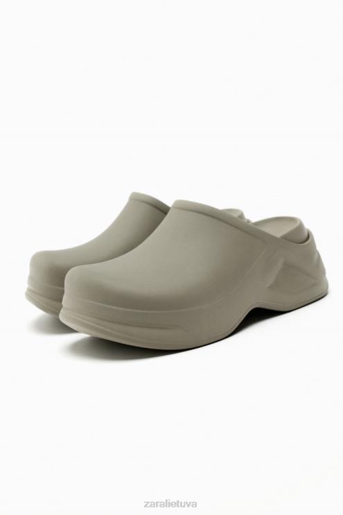 moterys Zara gumuotos klumpės chaki žalia avalynė 4N488728