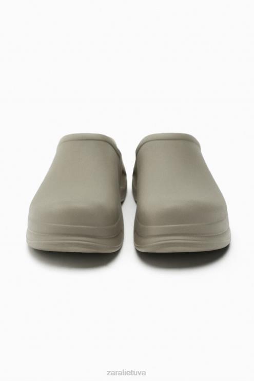 moterys Zara gumuotos klumpės chaki žalia avalynė 4N488728