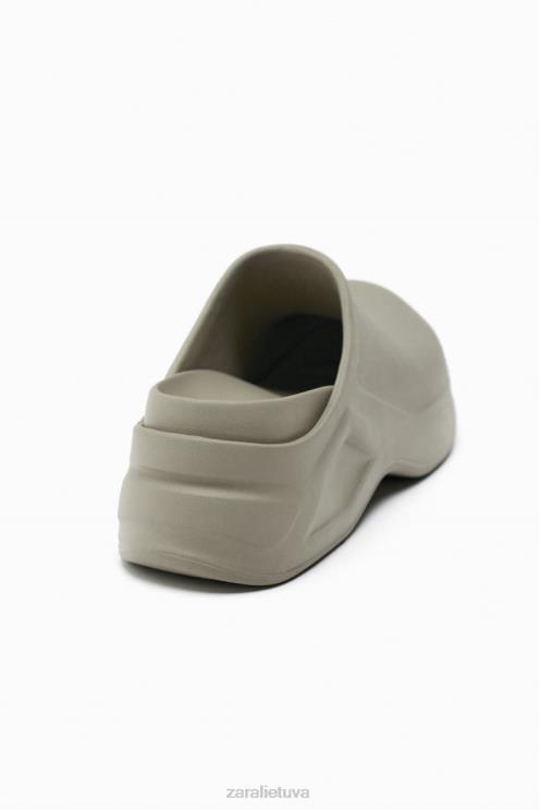 moterys Zara gumuotos klumpės chaki žalia avalynė 4N488728