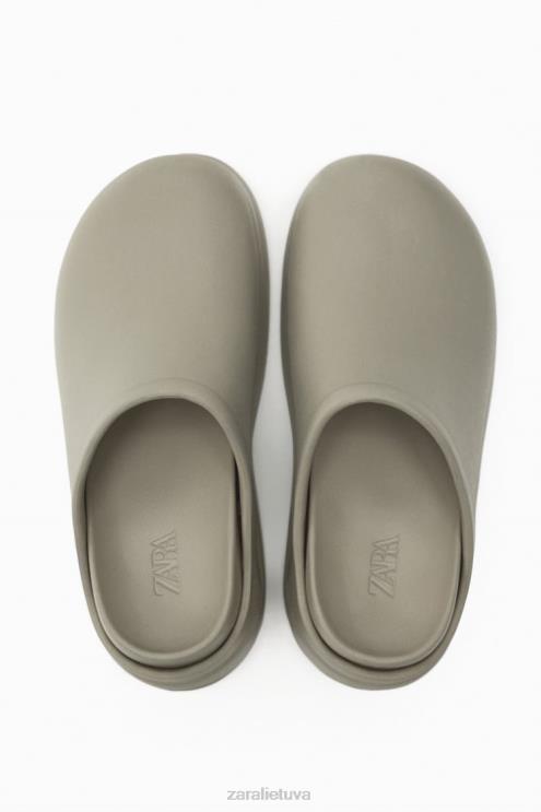 moterys Zara gumuotos klumpės chaki žalia avalynė 4N488728