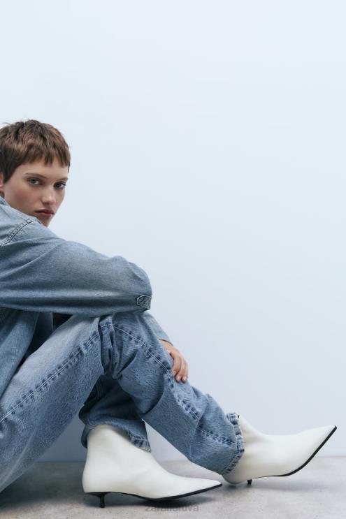 moterys Zara kačiuko kulkšnies batai baltas avalynė 4N488730