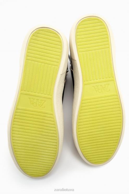 moterys Zara odiniai gyvulinio rašto aukštakulniai sportbačiai leopardas avalynė 4N488733