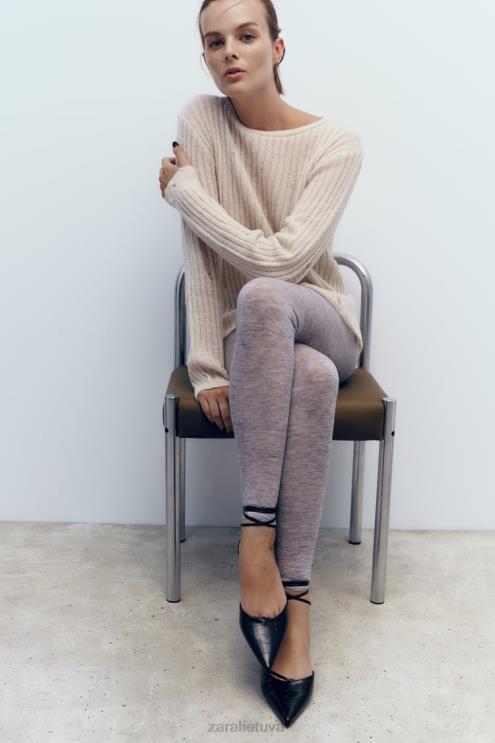 moterys Zara suvarstomi atvirakulniai batai juodas avalynė 4N488737