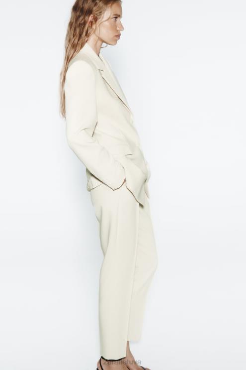 moterys Zara dvipusis švarkas ekru apranga 4N488914