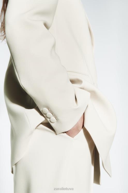 moterys Zara dvipusis švarkas ekru apranga 4N488914