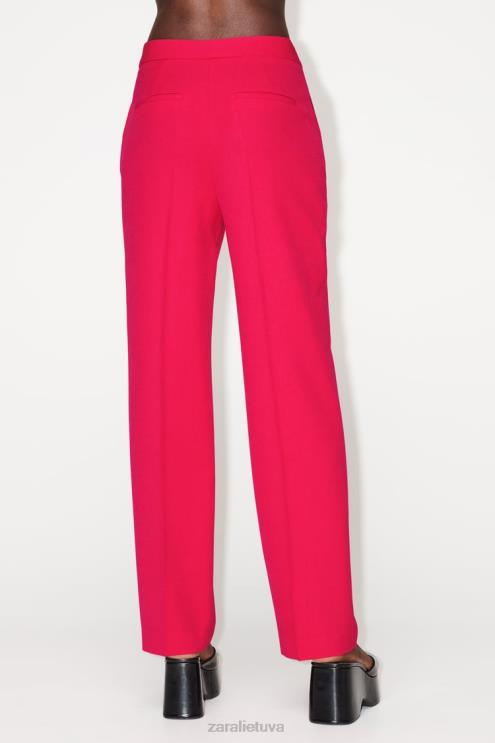 moterys Zara spausdintas rankogalių švarkas fuksija apranga 4N488900