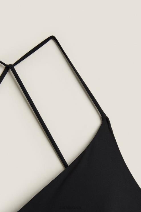 moterys Zara atvira nugara maudymosi kostiumėlis juodas apranga 4N4881823