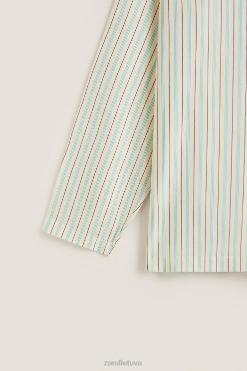 moterys Zara marškiniai su plonomis juostelėmis vanilė apranga 4N4881797