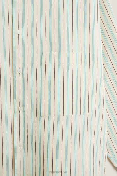 moterys Zara marškiniai su plonomis juostelėmis vanilė apranga 4N4881797