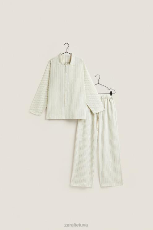 moterys Zara marškiniai su plonomis juostelėmis vanilė apranga 4N4881797