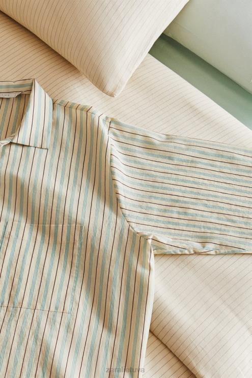 moterys Zara marškiniai su plonomis juostelėmis vanilė apranga 4N4881797