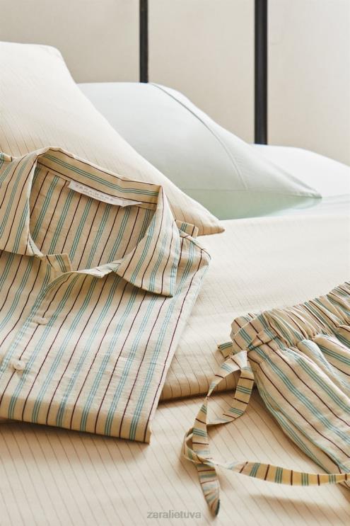 moterys Zara marškiniai su plonomis juostelėmis vanilė apranga 4N4881797