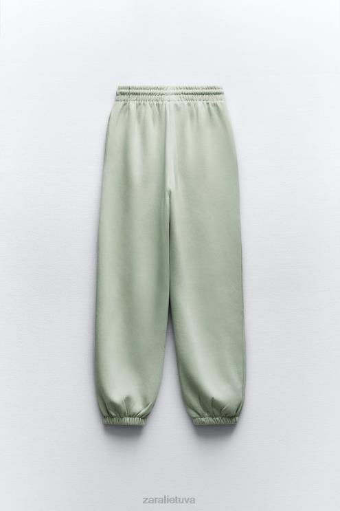 moterys Zara pagrindinės bėgimo kelnės jūros žalia apranga 4N488944
