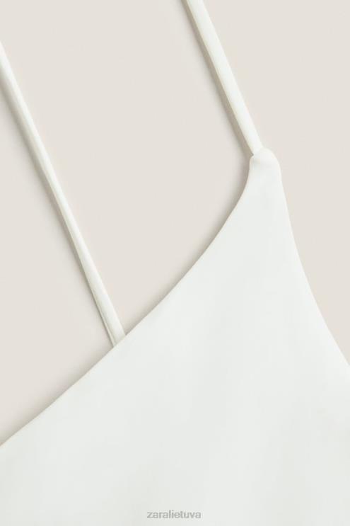 moterys Zara paprastas maudymosi kostiumėlis ekru apranga 4N4881822