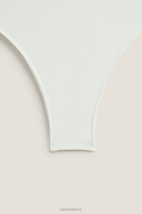 moterys Zara paprastas maudymosi kostiumėlis ekru apranga 4N4881822