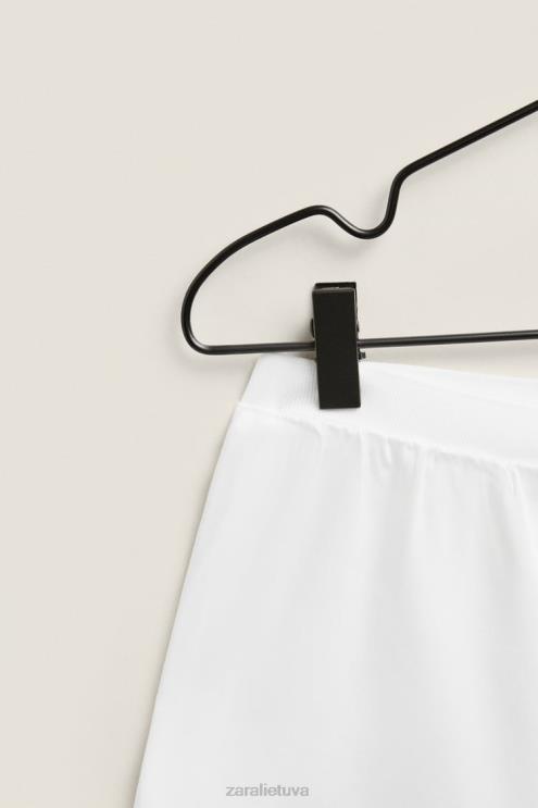 moterys Zara švelnūs šortai baltas apranga 4N4881811