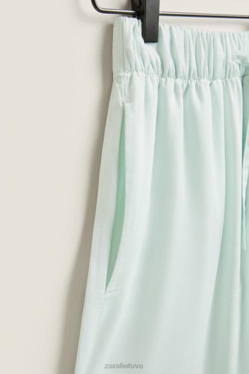 moterys Zara vienspalves kelnes šviesiai žalia apranga 4N4881800
